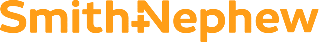 Smith & Nephew logo on office building exterior.